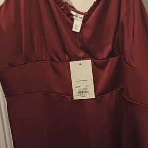 Rust Spaghetti Strap Dress